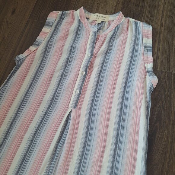 💙 Cloth & Stone Oversized T-Shirt Dress - Rayon, Linen - Picture 6 of 9